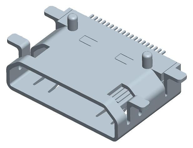 HDMI C TYPE,全貼HDMI母座有柱,迷你HDMI插座帶固定柱,HDMI-C-1主圖