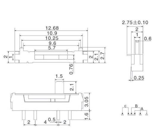 MSK-03R(右復(fù)位)撥動(dòng)開(kāi)關(guān)