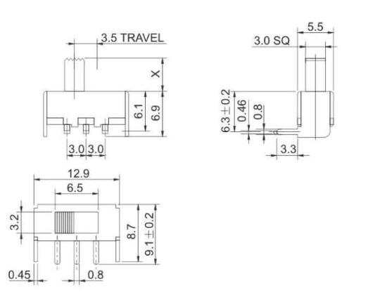 SS-12F23(1p2t)撥動(dòng)開關(guān)