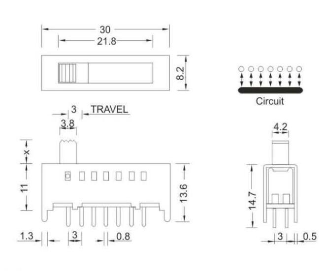 SS-13D01(1P7T)撥動(dòng)開(kāi)關(guān)